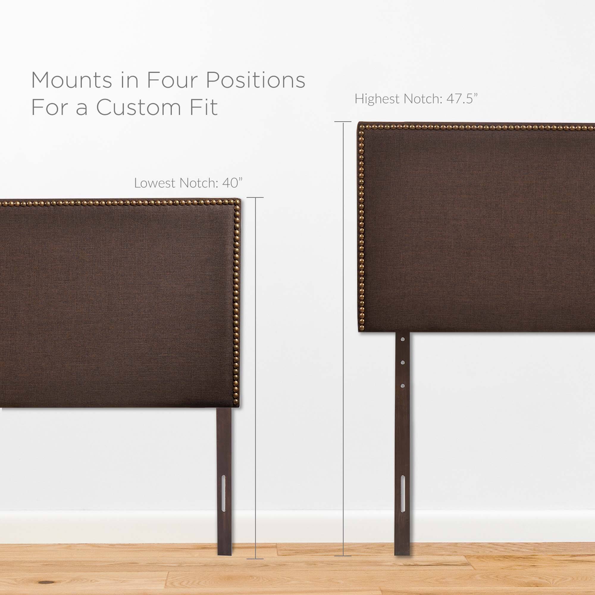 Mounts in Four Positions For a Custom Fit

Highest Notch: 47.5"

Lowest Notch: 40"