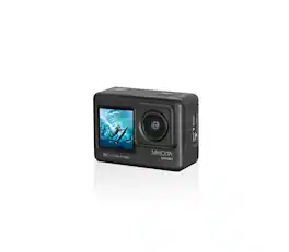 Minolta - MNX5K1 5K Ultra HD, 24 MP Action Camera Kit with Waterproof Case - Black