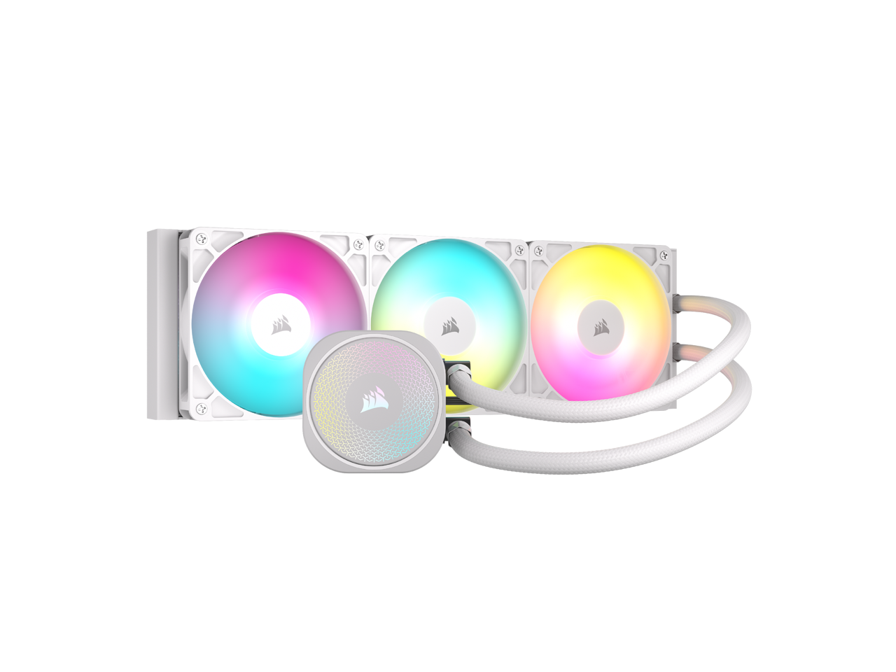 CORSAIR - NAUTILUS 360 RS ARGB RS120 Fans - LGA 1851, AM5/AM4 - Daisy-Chain & Motherboard Connect - White