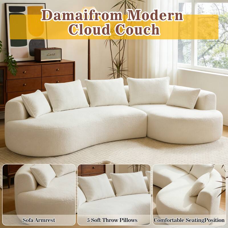 Damaifrom Modern Cloud Couch

- Sofa Armrest
- 5 Soft Throw Pillows
- Comfortable Seating Position