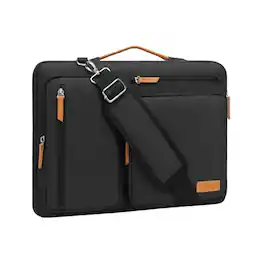 Vulpecula Spade - 360 Protective Laptop Shoulder Bag,15-15.6 inch Computer Bags Compatible with MacBook Pro 16 inch, HP, Dell, Lenovo - Black