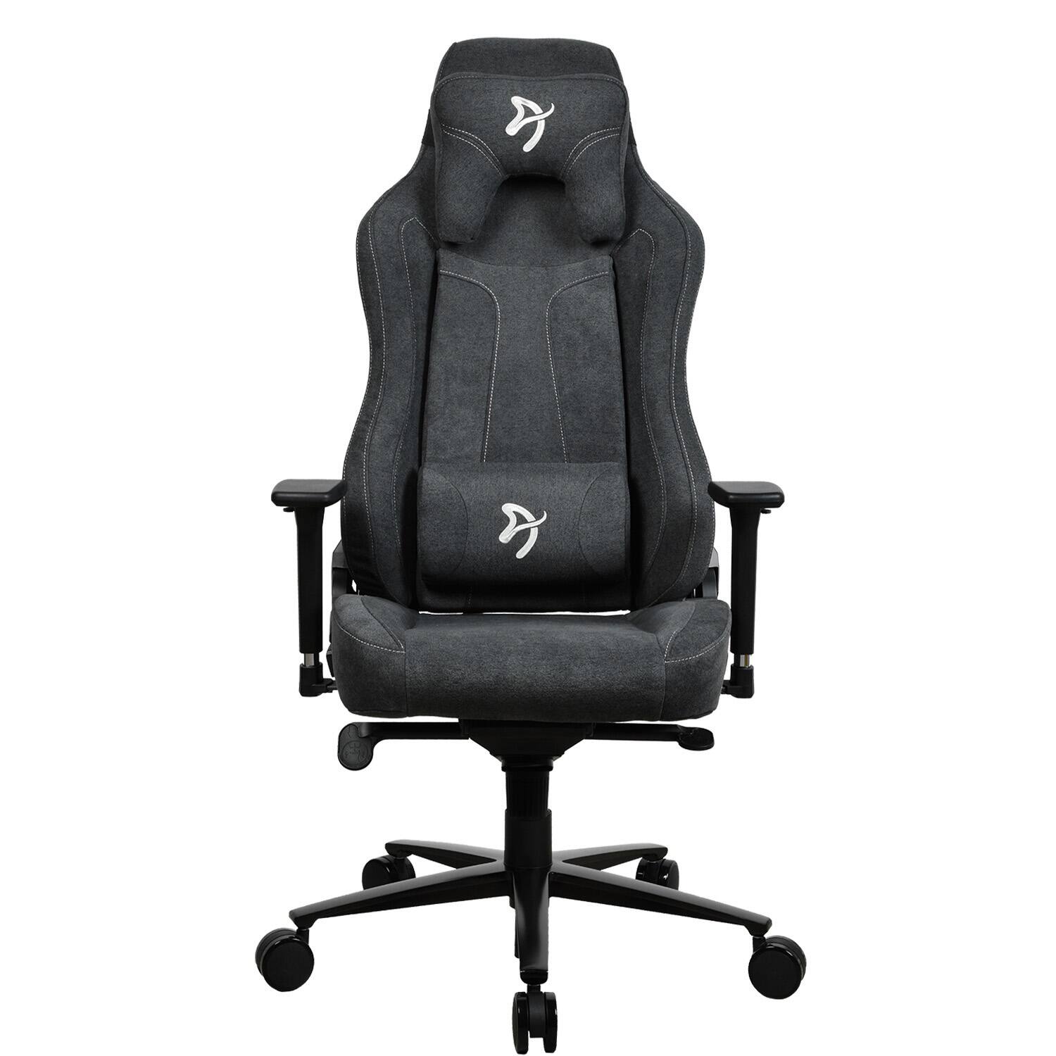 Angle. Arozzi - Vernazza Soft Fabric Gaming Chair - Dark Gray.