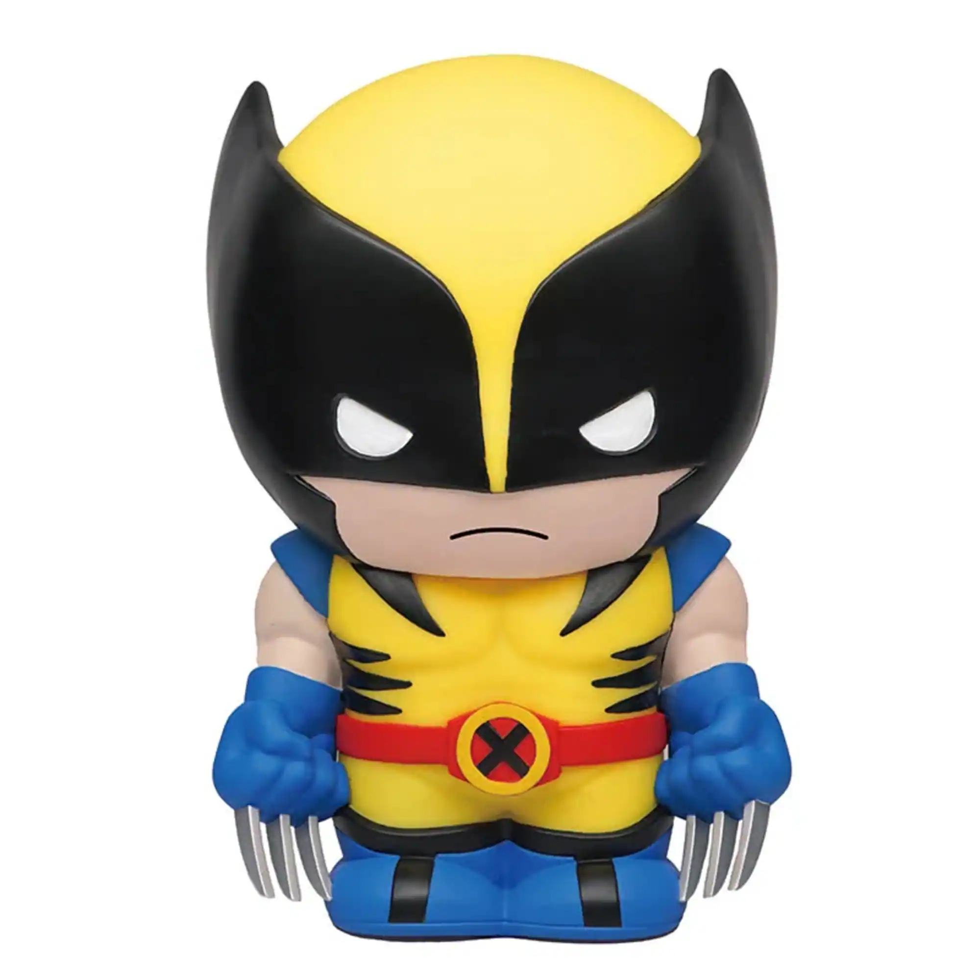 Front. Monogram - Monogram Marvel Wolverine Figural Coin Bank - Yellow.