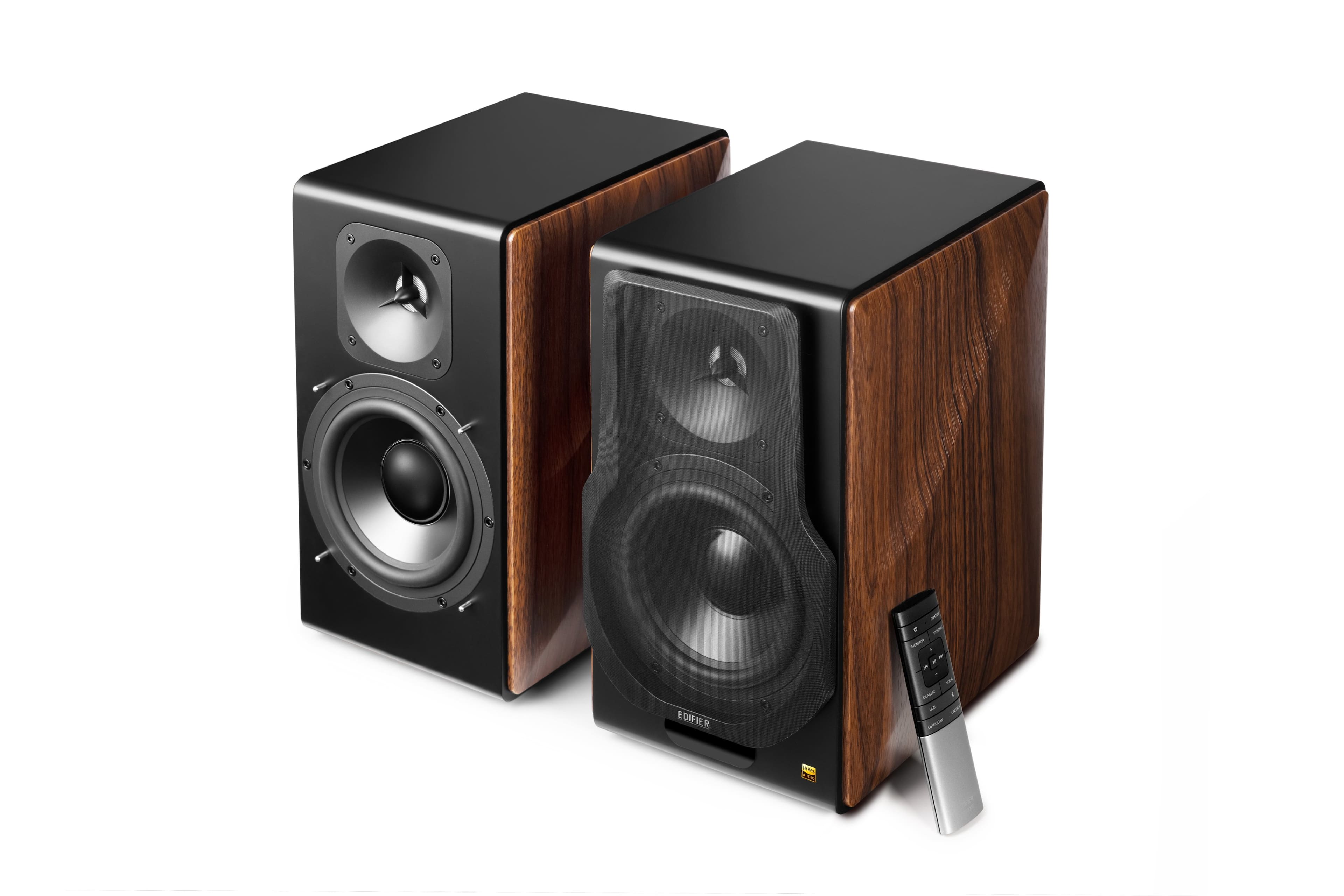 Edifier - S3000MKII Audiophile Hi-Fi/Hi Res Active Bookshelf 2.0 Speakers, Computer Speakers - 256W - Bluetooth 5.0 HD - Brown - Front_Zoom