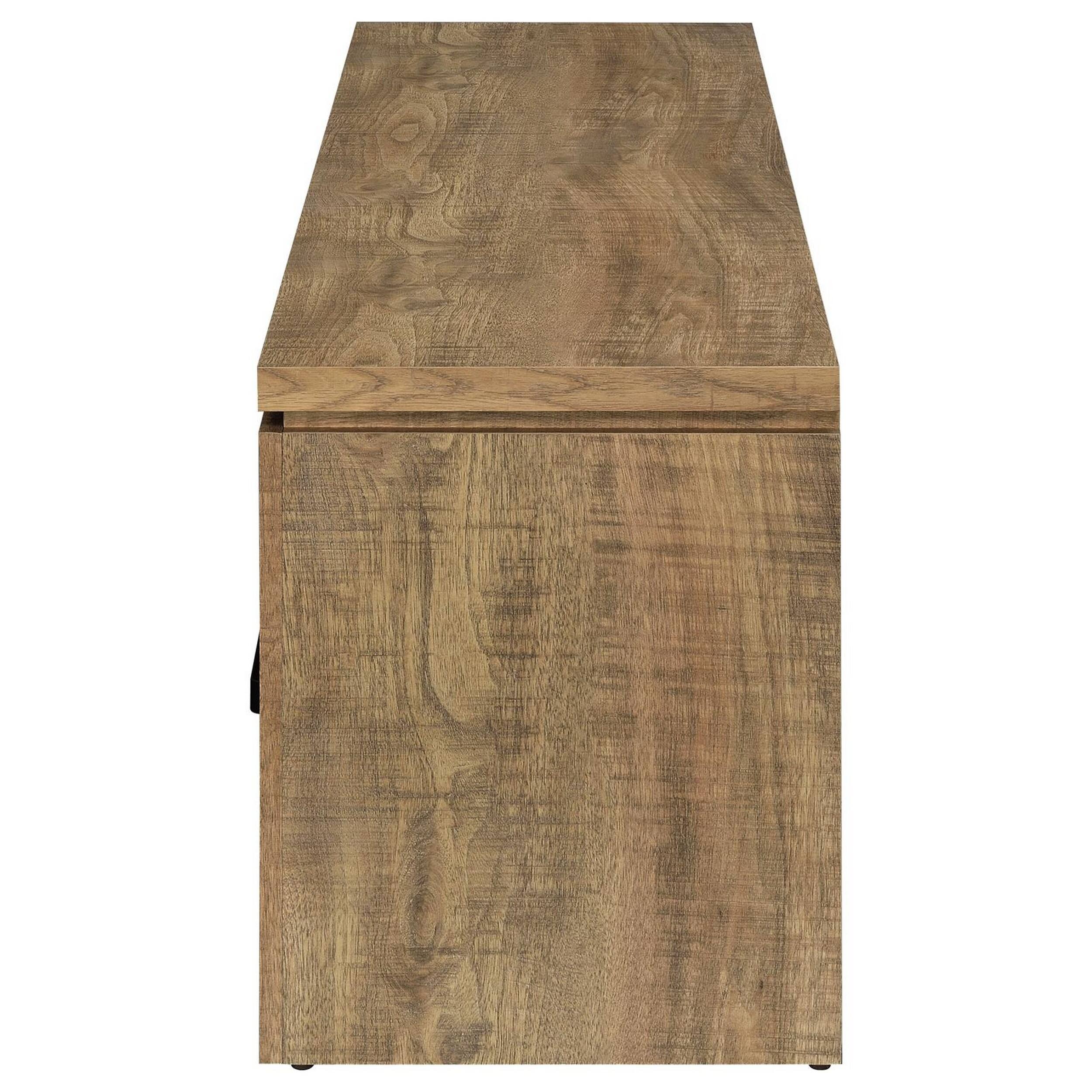 Alt View 2. Manhattan Lane - 59 Inch TV Media Entertainment Console with 2 Drawers - Brown, Black.