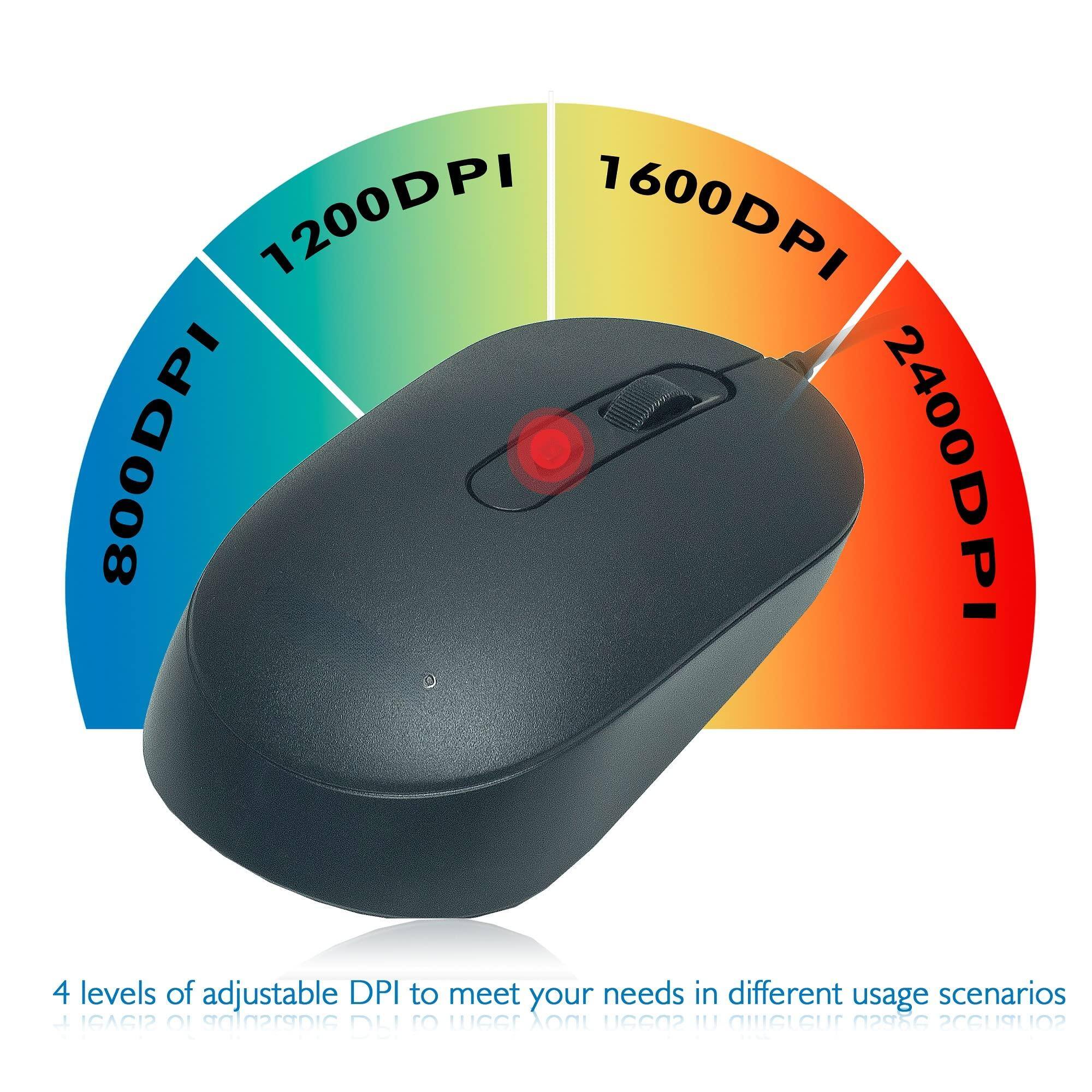 4 levels of adjustable DPI to meet your needs in different usage scenarios

800DPI 1200DPI 1600DPI 2400DPI
