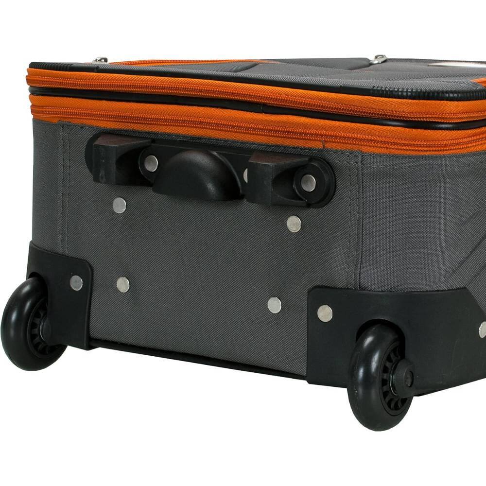 Alt View 2. Circus Cirle - Circus Cirle 4-Piece Expandable Charcoal Luggage Set - Black.