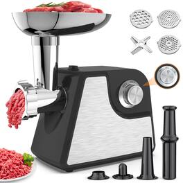 Anysun - 2400W Meat Grinder - 2 Adjustable Speeds, Electric for Home Use, Includes Sausage Stuffer - Black