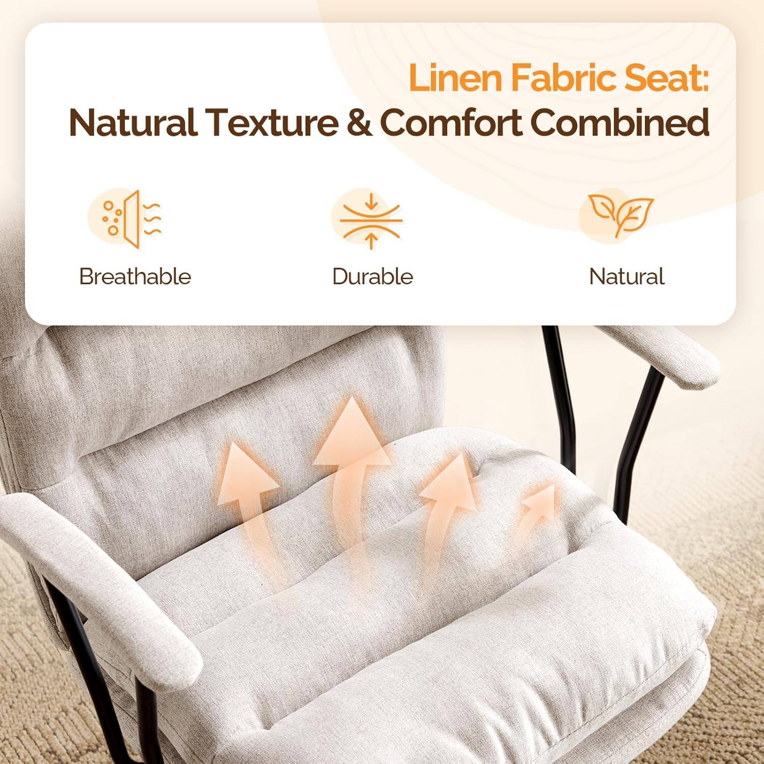 Linen Fabric Seat: Natural Texture & Comfort Combined

- Breathable
- Durable
- Natural