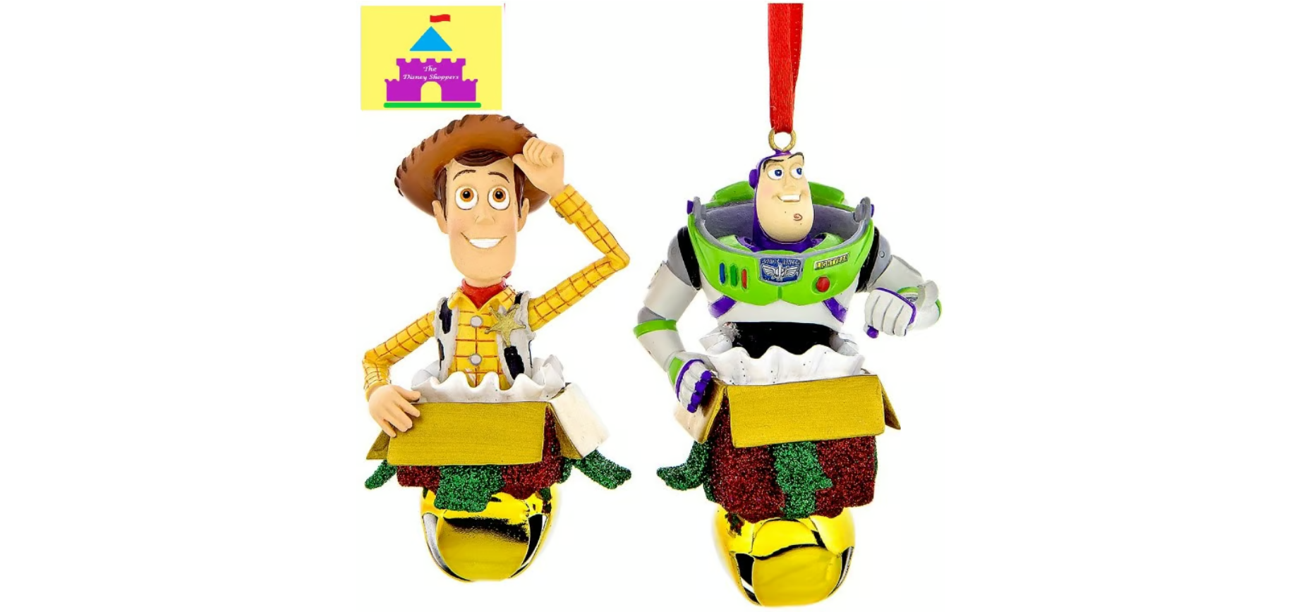 Disney - Parks Toy Story Woody Buzz Bell Ornament - Brown