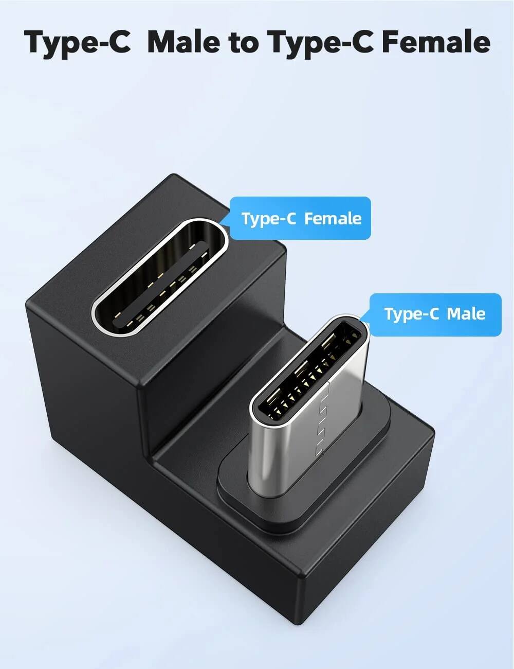 Type-C Male to Type-C Female  
Type-C Female  
Type-C Male