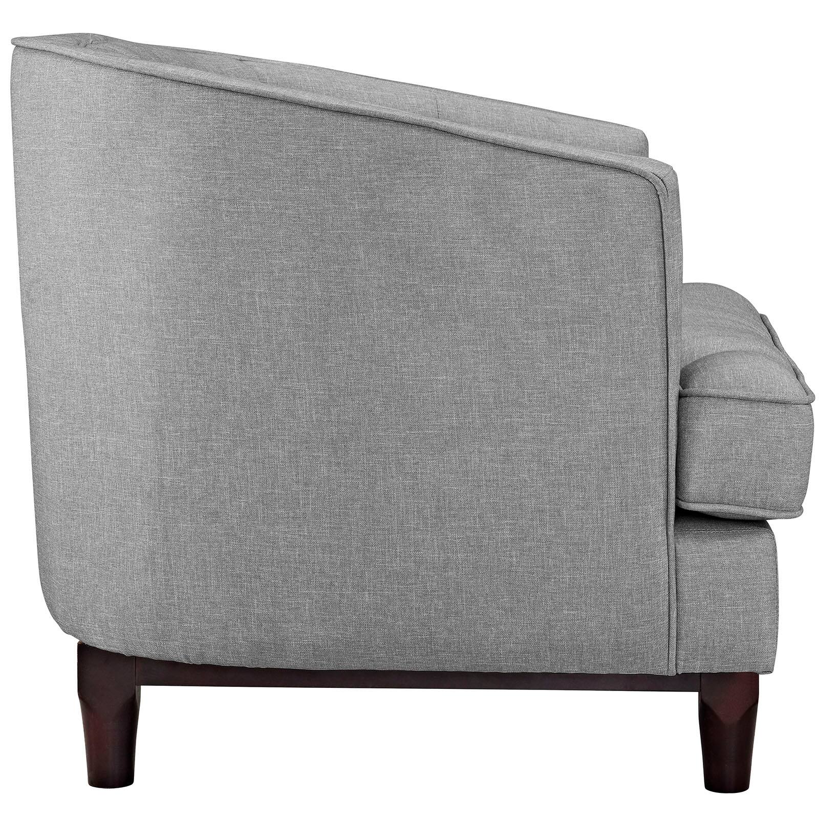 Left. Modway - Coast Upholstered Fabric Armchair by Modway - Light Gray.