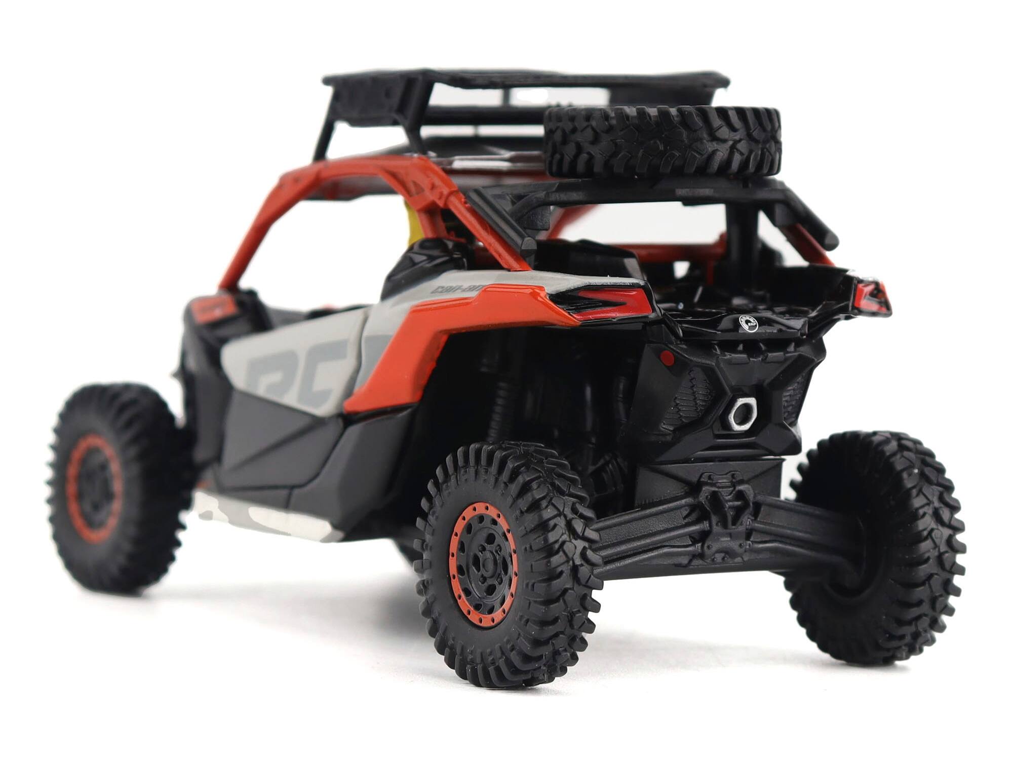 Alt View 2. BRP Models - Can-Am Maverick X3 X RS Turbo RR Sand Version Chalk Gray and Magma Red with Driver Figure 1/32 Model by BRP Models.
