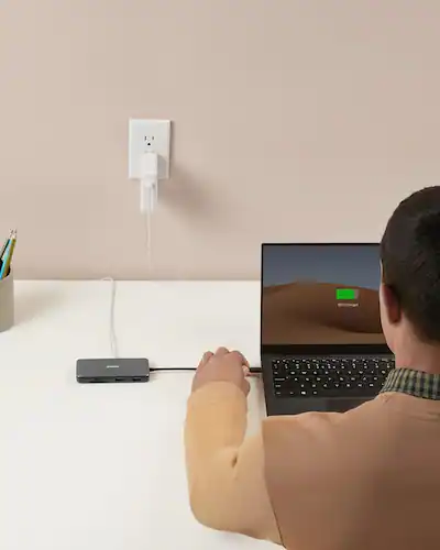 Anker PowerExpand Direct 6-in-1 USB-C Hub voor iPad Pro, met 60W Power Delivery, 4K@60Hz HDMI Input, 3.5mm Audio Input, USB 3.0 Port, SD & microSD Memory Card Slot Anker PowerExpand Direct 6-in-1 USB-C Hub voor iPad Pro, met 60W Power Delivery, 4K@60Hz HDMI Input, 3.5mm Audio Input, USB 3.0 Port, SD & microSD Memory Card Slot