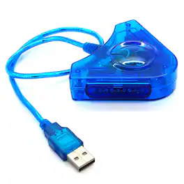 Sanoxy - USB Dual Controller Adapter Compatible Game Controller Converter - Blue