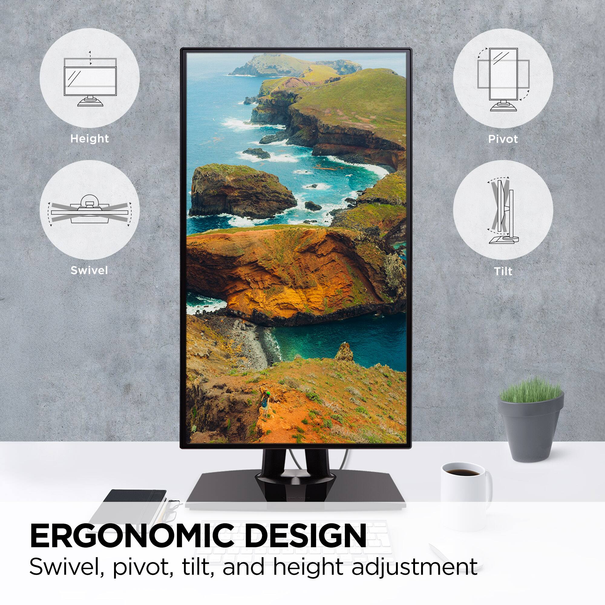 Ergonomic Design: Swivel, Pivot, Tilt, and Height Adjustment