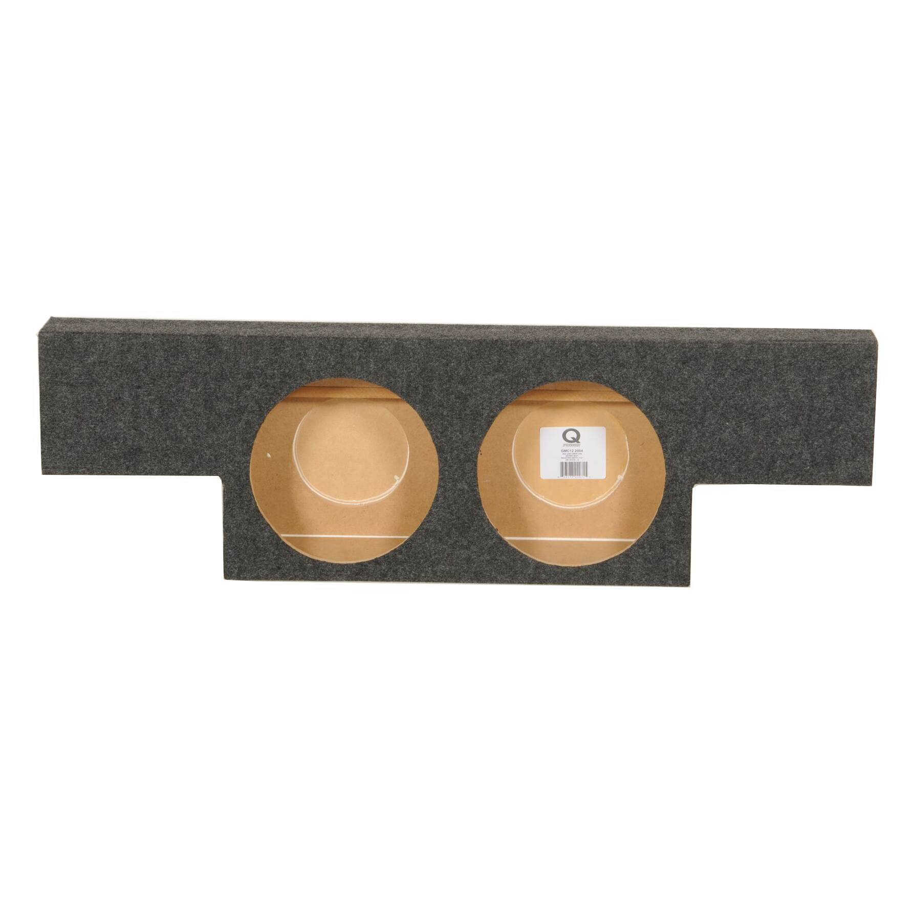Alt View 2. QPower - QPower Non HD Crew Cab Behind Seat Dual 12" Subwoofer Box - Charcoal Gray.