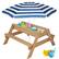 Front. Best Choice Products - Best Choice Products Kids 3-in-1 Outdoor Convertible Activity Sand & Water Picnic Table w/ Umbrella - Navy - Navy.