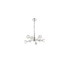 Elegant Lighting - Graham 8 Light Pendant in Chrome - Chrome And Clear