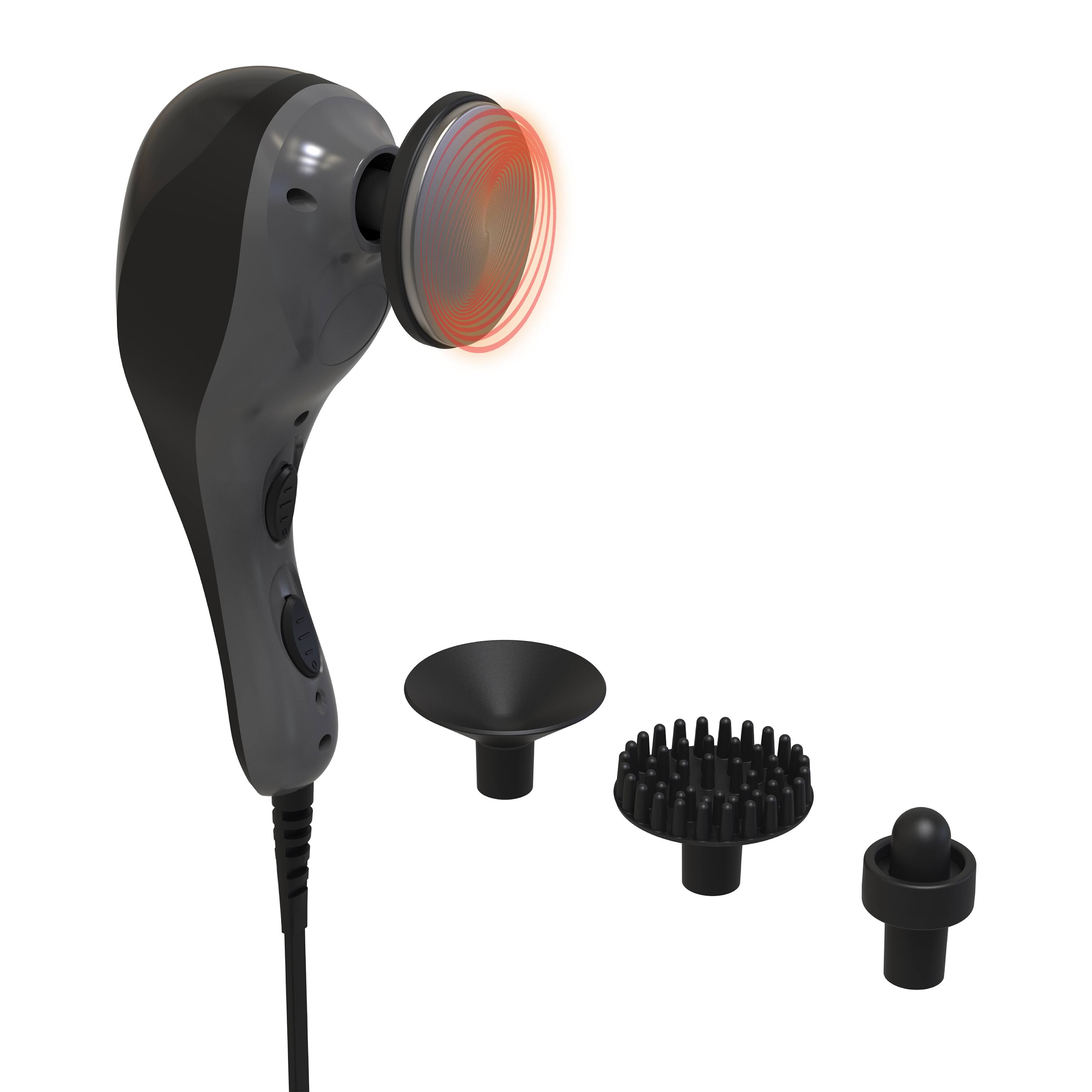 Front. Tzumi - FitRx Heat Therapy Massager - Black.