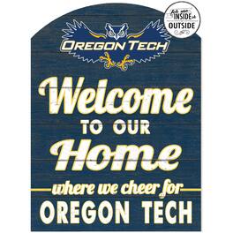 Jardine - Oregon Tech Hustlin' Owls 16'' x 22'' Indoor/Outdoor Marquee Sign - Blue
