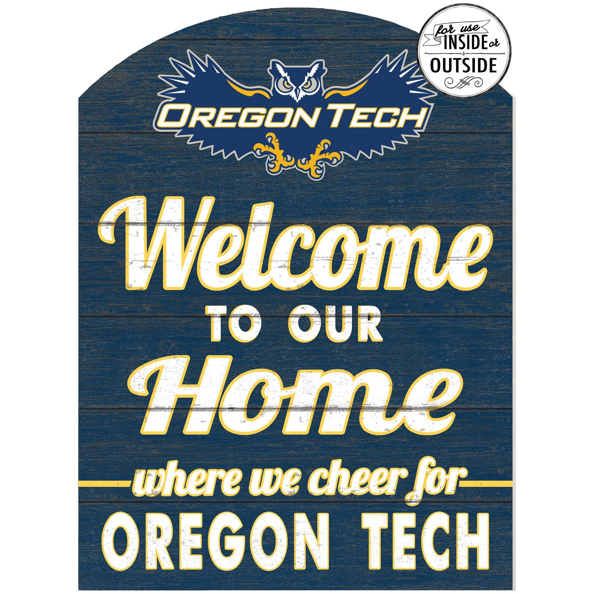 Oregon Tech Hustlin' Owls 16'' x 22'' Indoor/Outdoor Marquee Sign