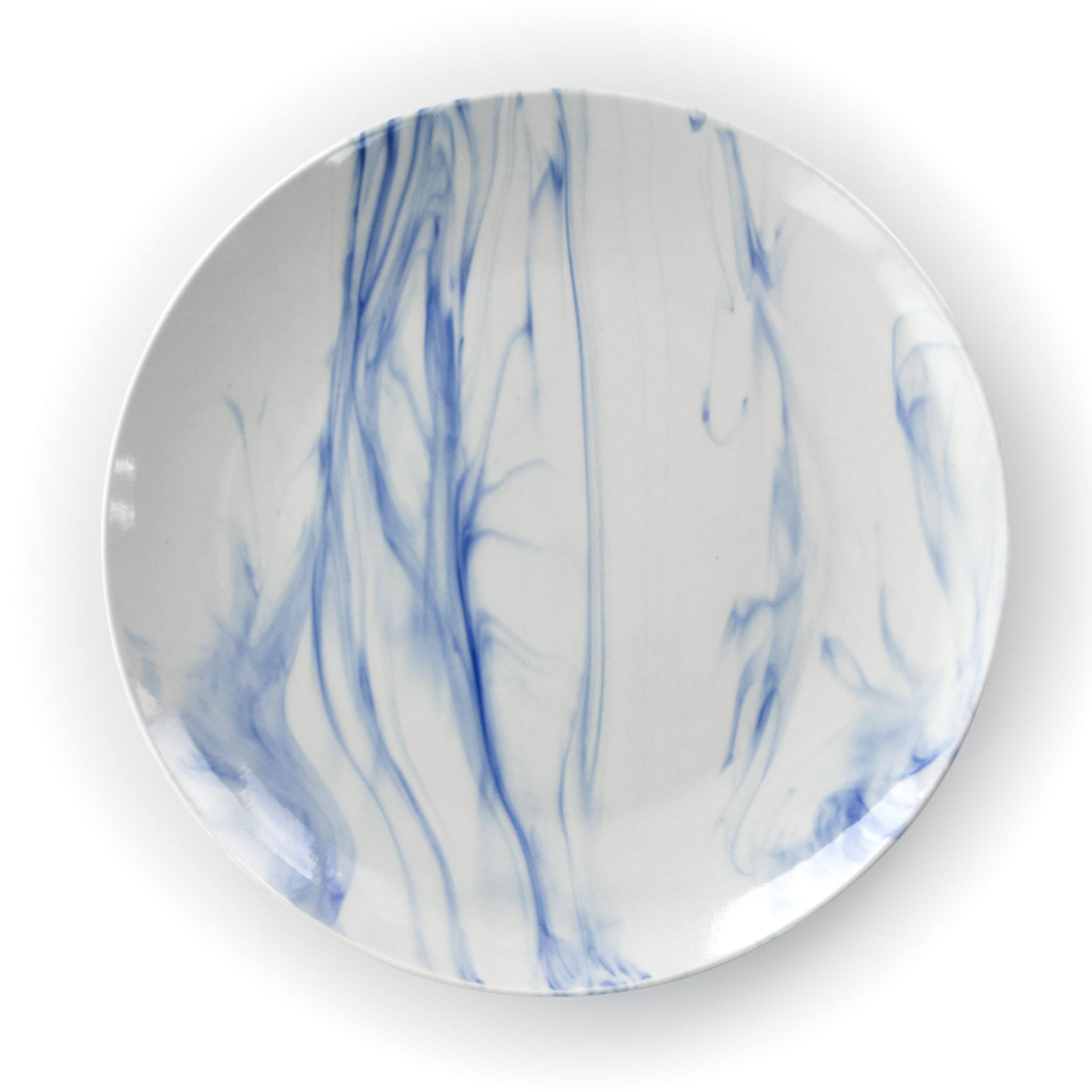 Alt View 9. Elama - Elama Fine Marble 16 Piece Stoneware Dinnerware Set in Blue and White - Blue and White.