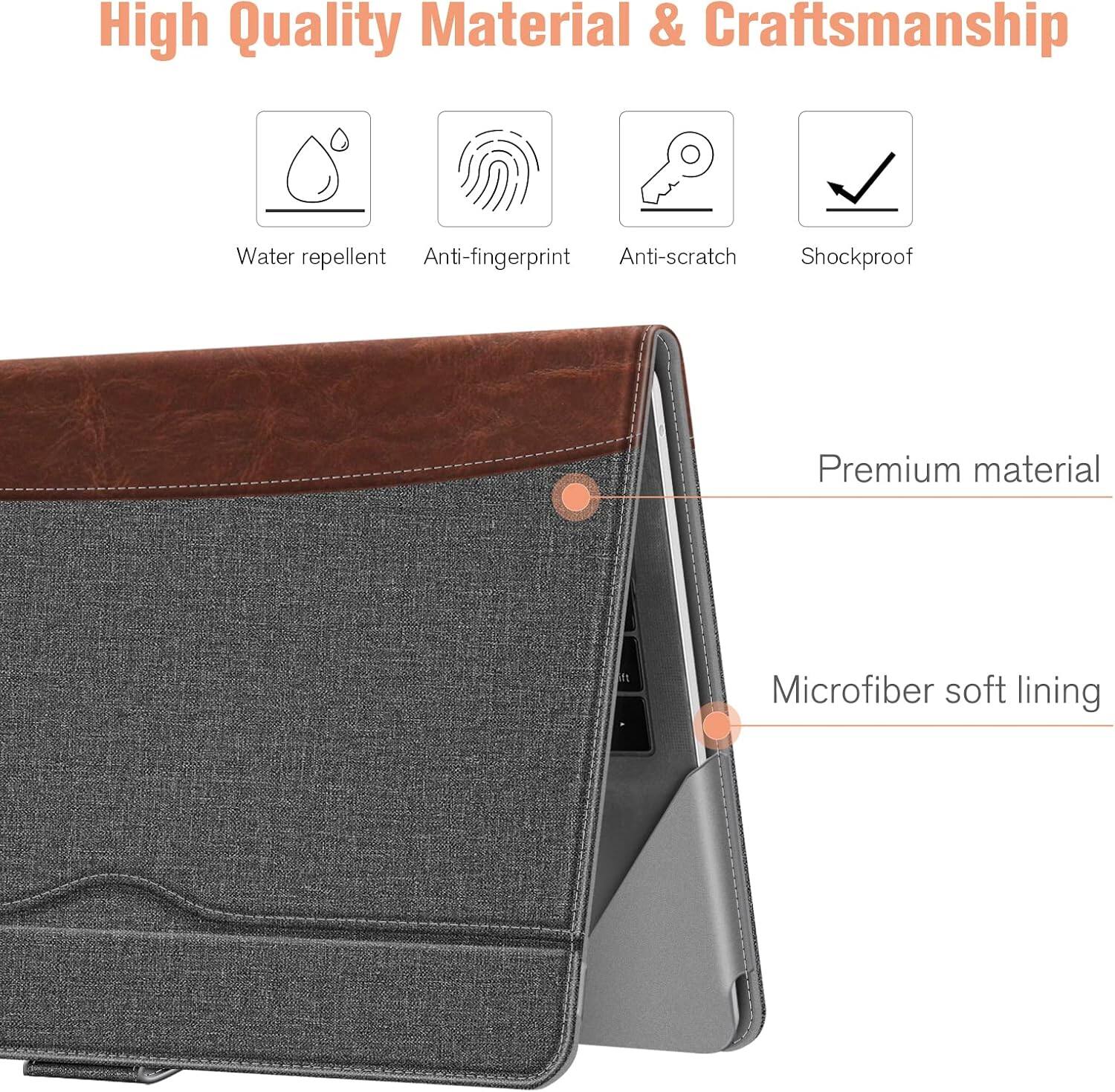 High Quality Material & Craftsmanship

- Water repellent
- Anti-fingerprint
- Anti-scratch
- Shockproof

Premium material

Microfiber soft lining