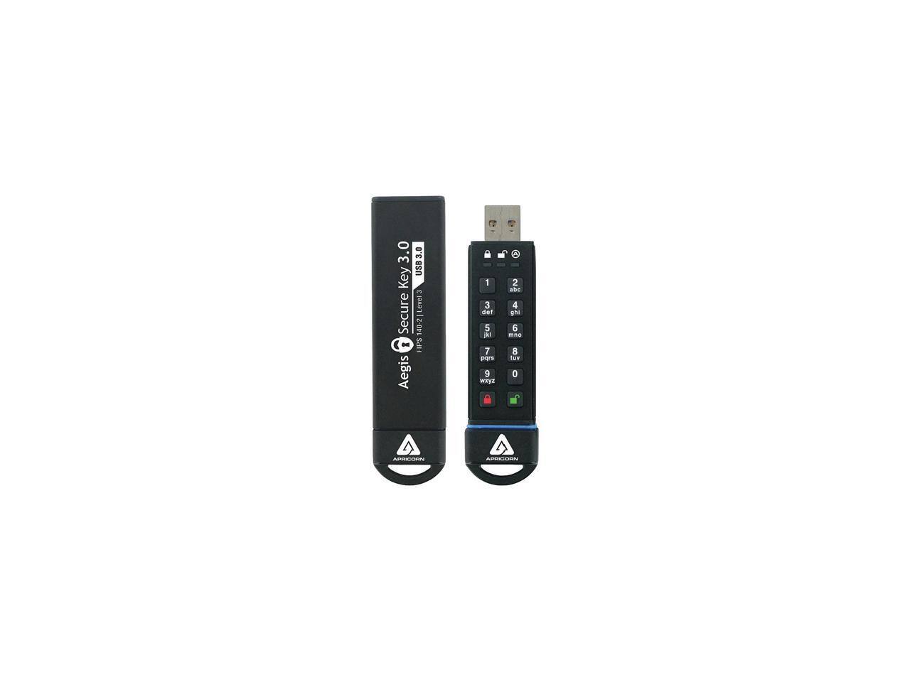 Aegis Secure Key 3.0  
USB 3.0  
Secure Level 3  
140-2 Co  
IPS  
Aegis  
1 2 3 4 5 6 7 8 9 0  
abc def ghi jkl mno pqrs tuv wxyz  
APSSIN  
APRICORN