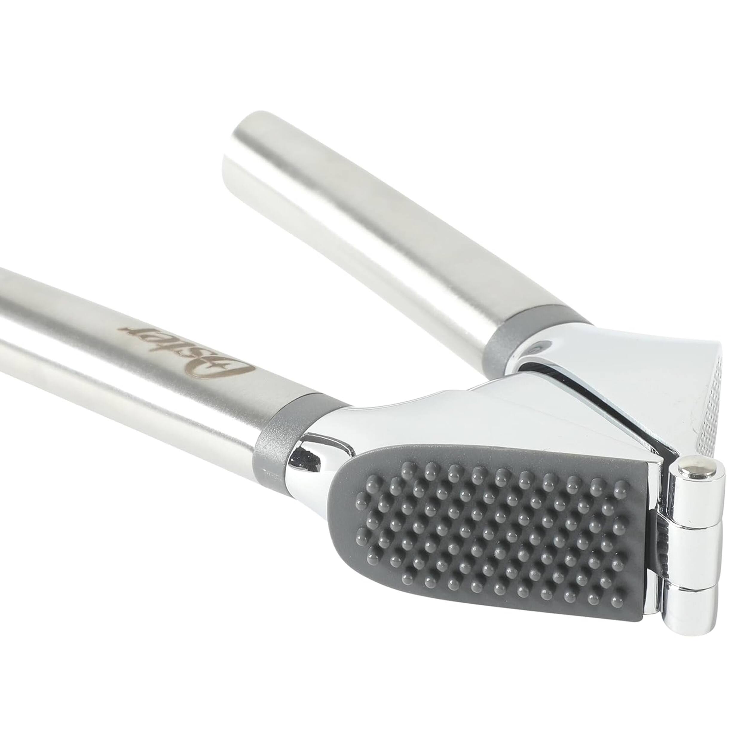 Alt View 2. Oster - Oster Chadswyck 7.7 Inch Stainless Steel Garlic Press in Silver.