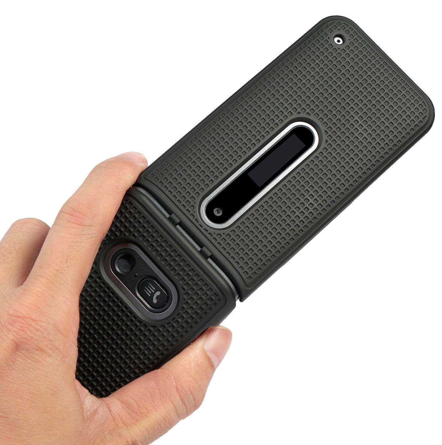 Alt View 5. Nakedcellphone - Case and Belt Clip Holster Combo for LG Classic Flip Phone - Black.