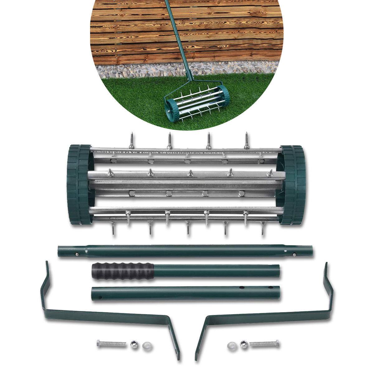 Alt View 5. Gymax - Gymax Rolling Garden Lawn Aerator Roller Home Grass Steel Handle - Green.