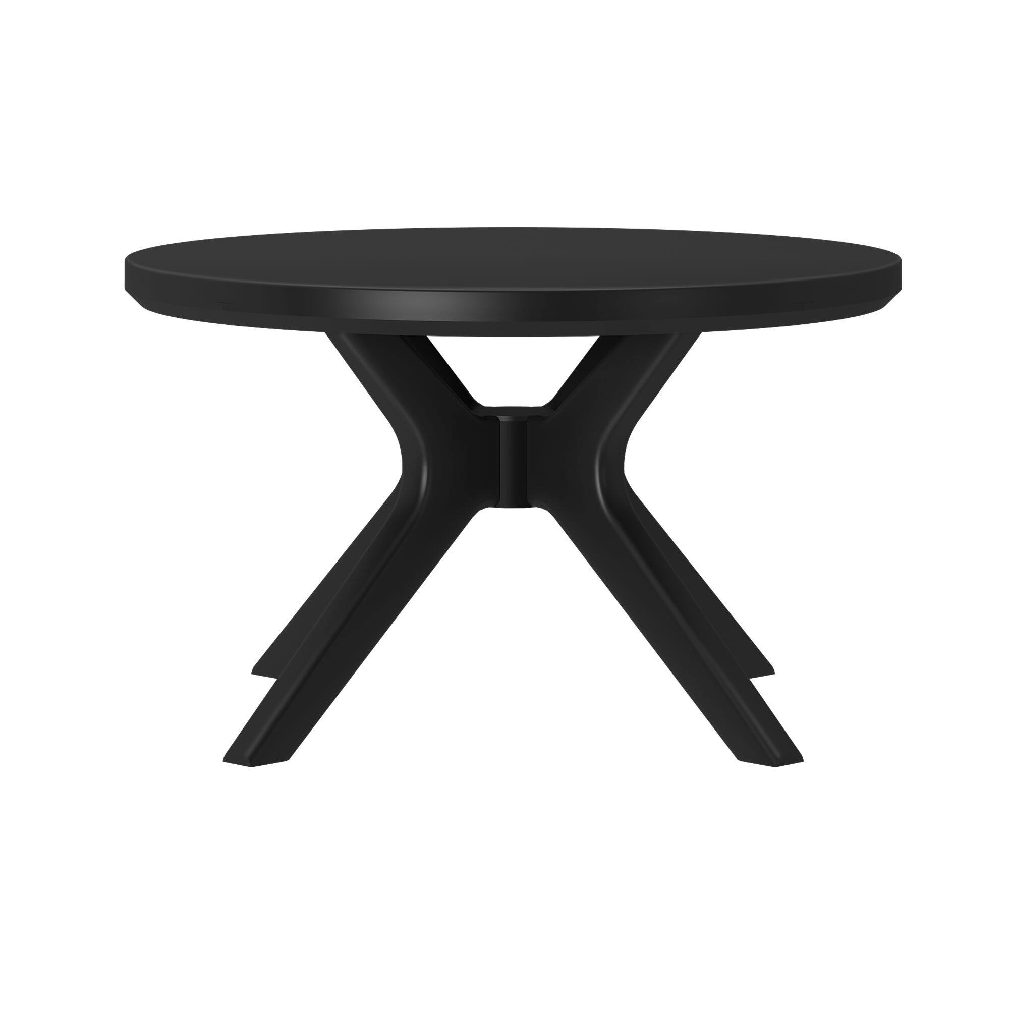 Alt View 3. Plank+Beam - Verso Round Coffee Table (30in x 30in / 760mm x 760mm), Black - Black.