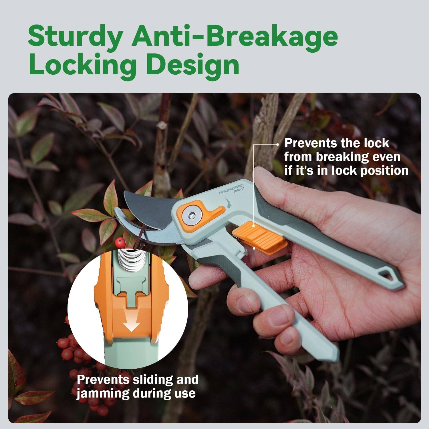 Sturdy Anti-Breakage Locking Design

- Prevents the lock from breaking even if it's in lock position
- Prevents sliding and jamming during use
