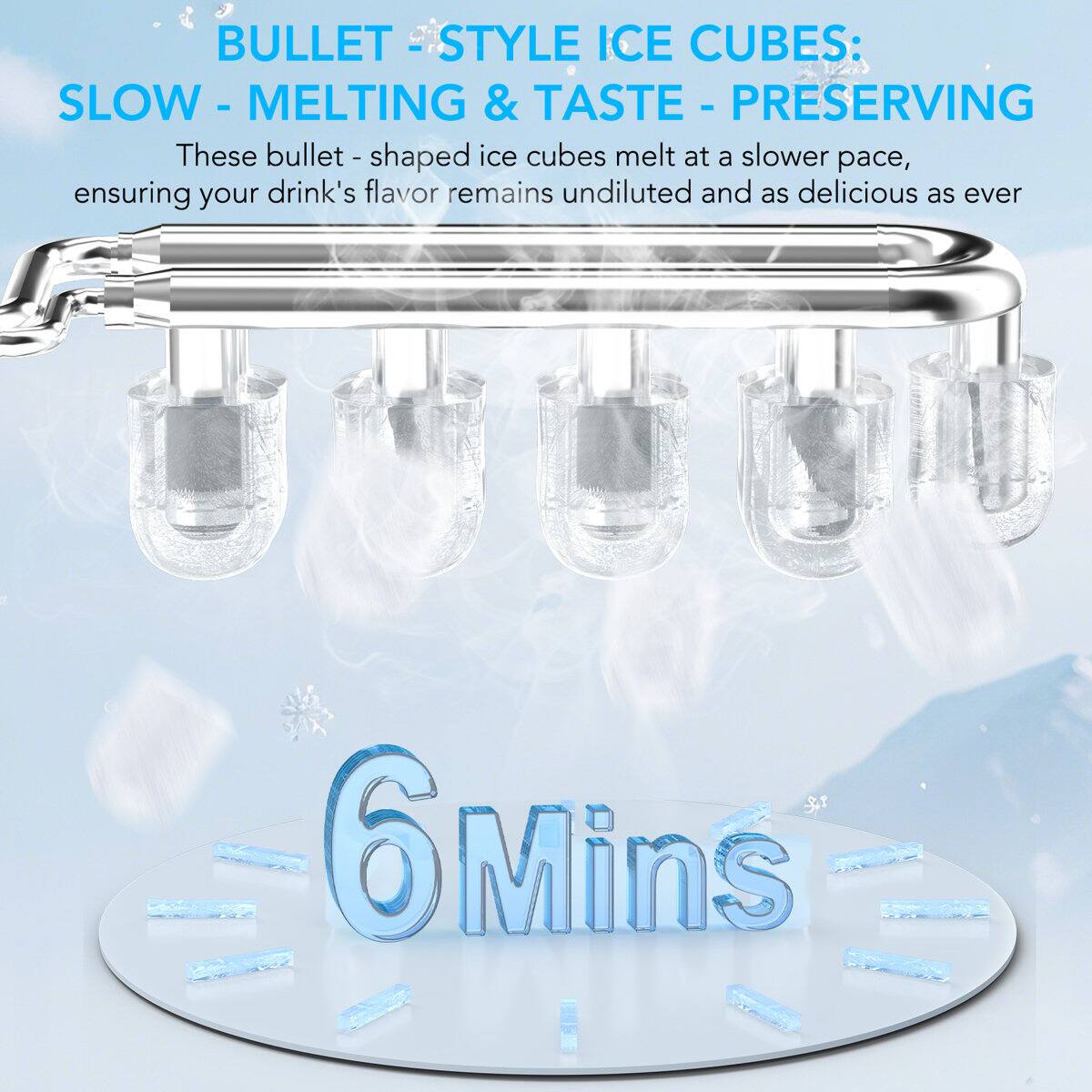 BULLET - STYLE ICE CUBES: SLOW - MELTING & TASTE - PRESERVING

These bullet - shaped ice cubes melt at a slower pace, ensuring your drink's flavor remains undiluted and as delicious as ever

6 Mins