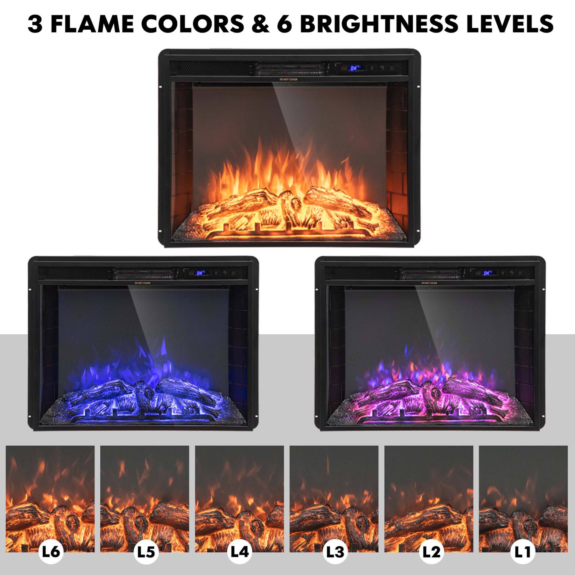 3 Flame Colors & 6 Brightness Levels

L6 L5 L4 L3 L2 L1