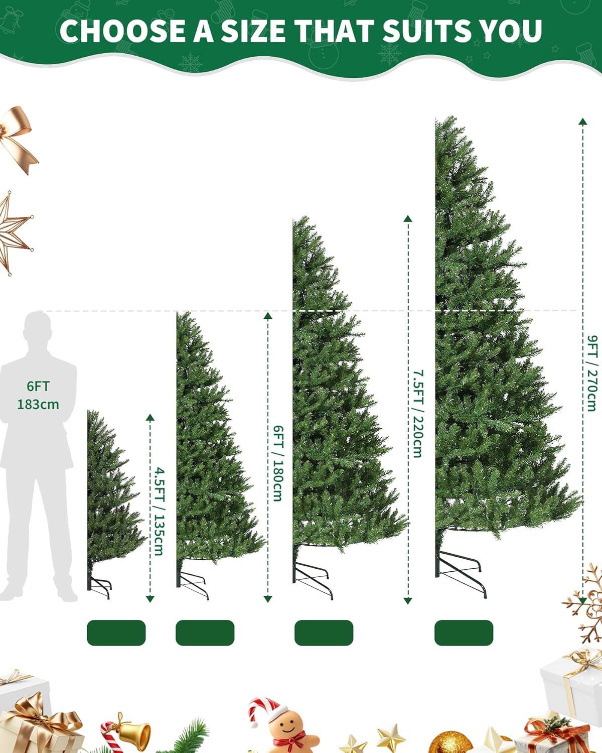 CHOOSE A SIZE THAT SUITS YOU

6FT / 183cm

4.5FT / 135cm

6FT / 180cm

7.5FT / 220cm

9FT / 270cm