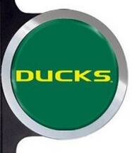 Alt View 2. PRORUN - Oregon Ducks Automotive License Plate Frame with Team Badges - Multi.
