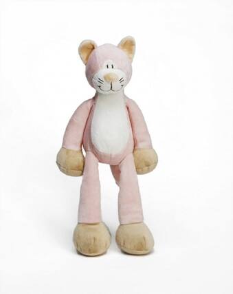 Front. TriAction Toys - Teddykompaniet Diinglisar Collection 15 Inch Plush Animal | Cat - Pink.