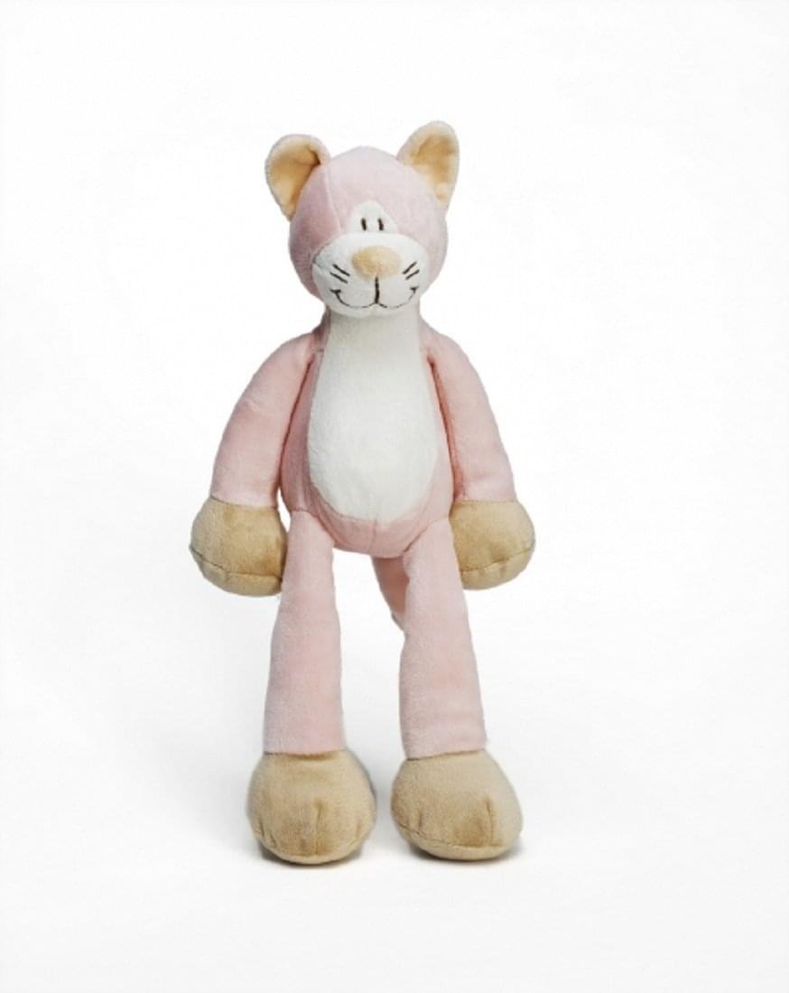 Front. TriAction Toys - Teddykompaniet Diinglisar Collection 15 Inch Plush Animal | Cat - Pink.