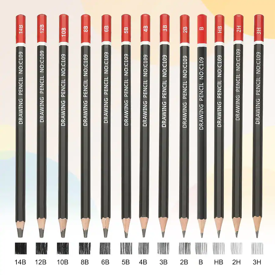 Unique Bargains 24pcs 12B Drawing Pencils Hexagonal Pre Sharpened For unique-bargains-24pcs-12b-drawing-pencils-hexagonal-pre-sharpened-for