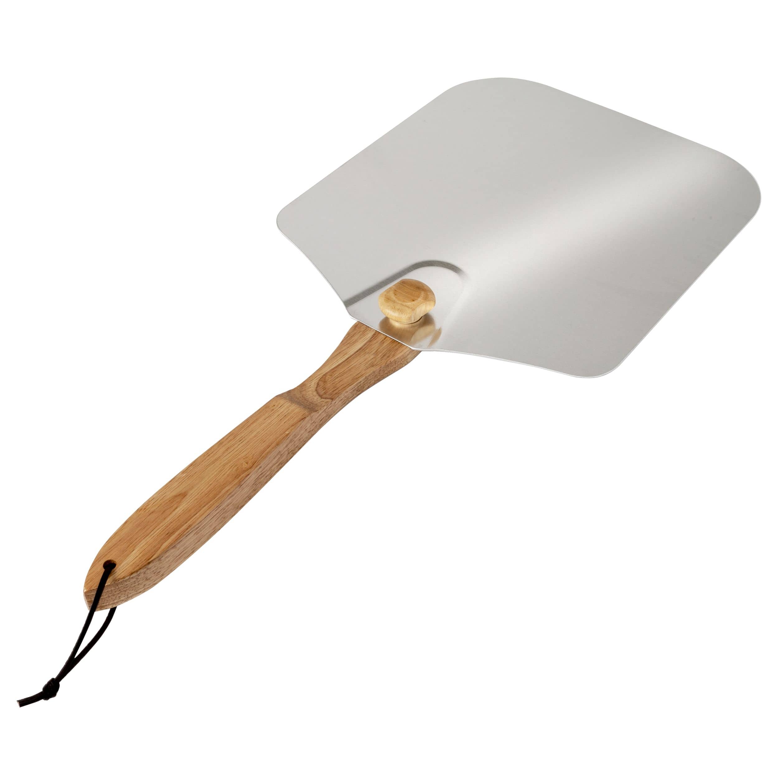 Escali - Old Stone Aluminum Pizza Peel w/ Folding Handle, 12x14-Inch - Silver