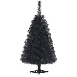 Boyel Living - 3ft Halloween Tree Spooky Decoration with Stand for Home and Parties - Black