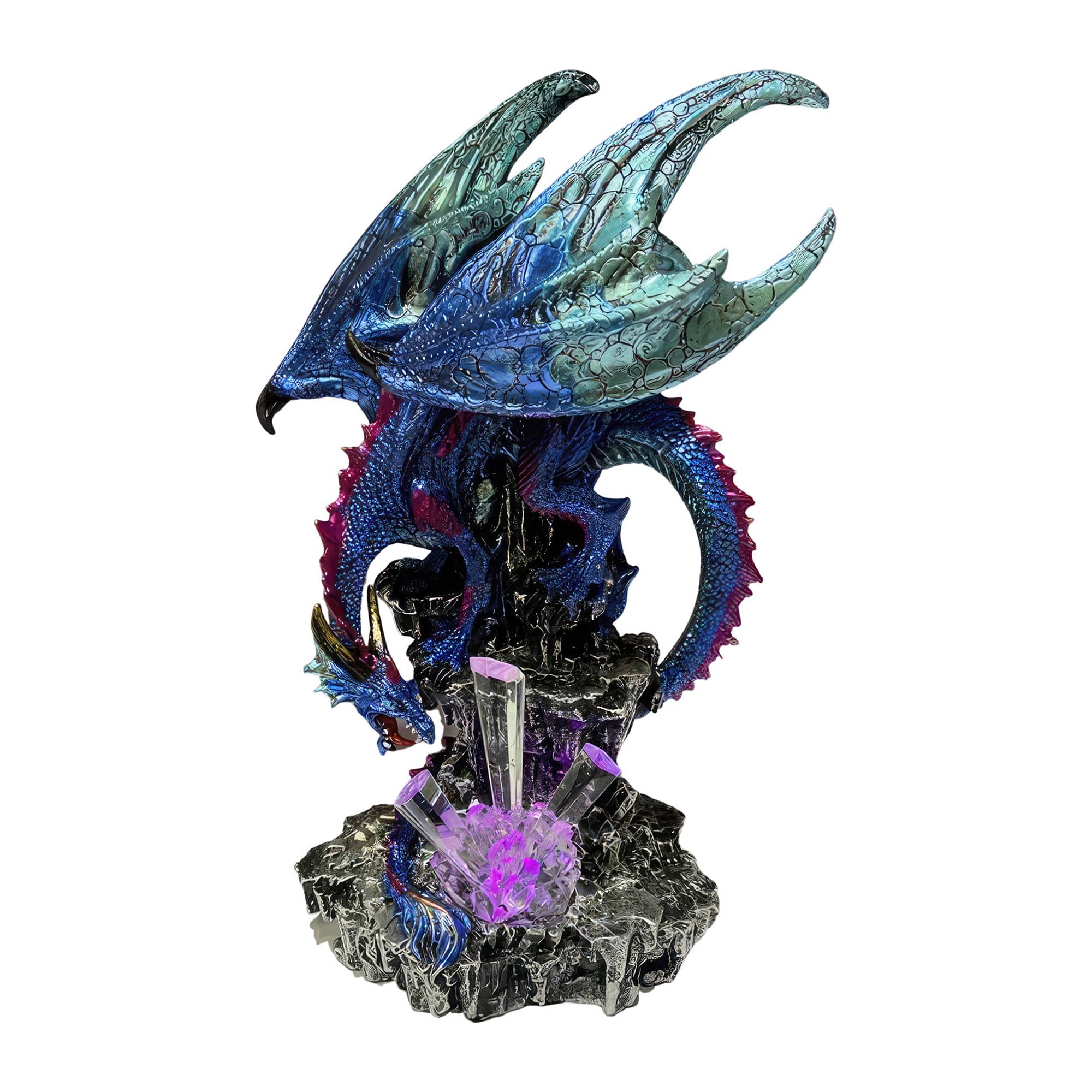 FC Design - 12.25"H Dragon with LED Icicle Figurine Statue Office/Computer Desk Tabletop Medieval Gaming Home Decor Gift - Multi-Color