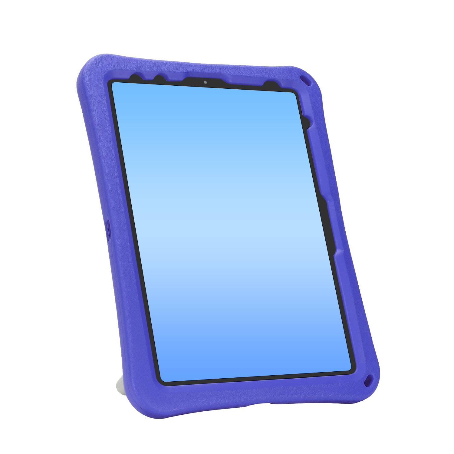 Alt View 3. Dteck - for Apple iPad Air (M4) 11" 2026/(M3) 2025/(M2) 2024 Rugged Case,Shockproof Heavy Duty EVA Cover with Rotating Stand - Purple.