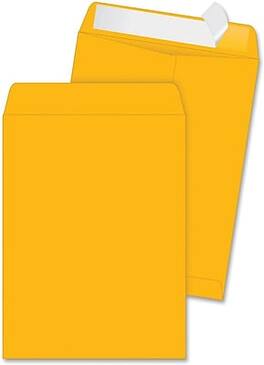 Quality Park - Durable Kraft Catalog Envelopes, 9" x 12", 250/Ct - Yellow