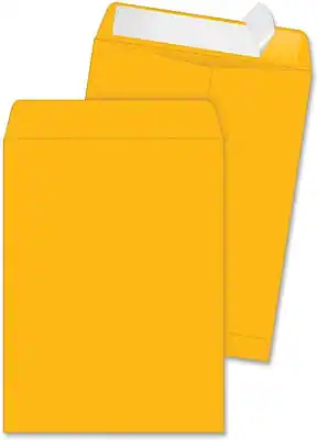 Front. Quality Park - Durable Kraft Catalog Envelopes, 9" x 12", 250/Ct - Yellow.