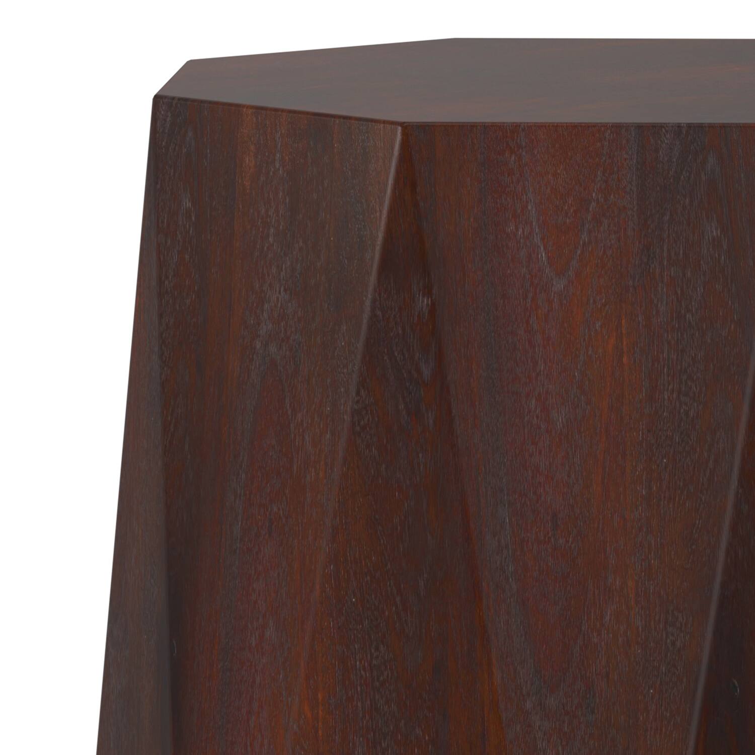 Alt View 5. Simpli Home - Kurt 15 inch Wide Solid Acacia Wood Side Table in Walnut Brown - Walnut Brown.