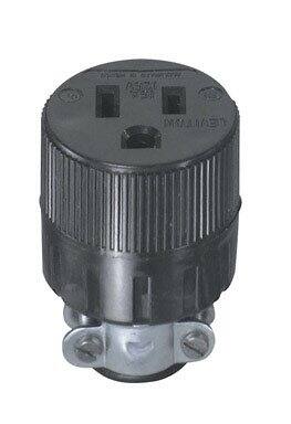 Front. Leviton - 001-617 Residential Grade Straight Blade Connector - Black.