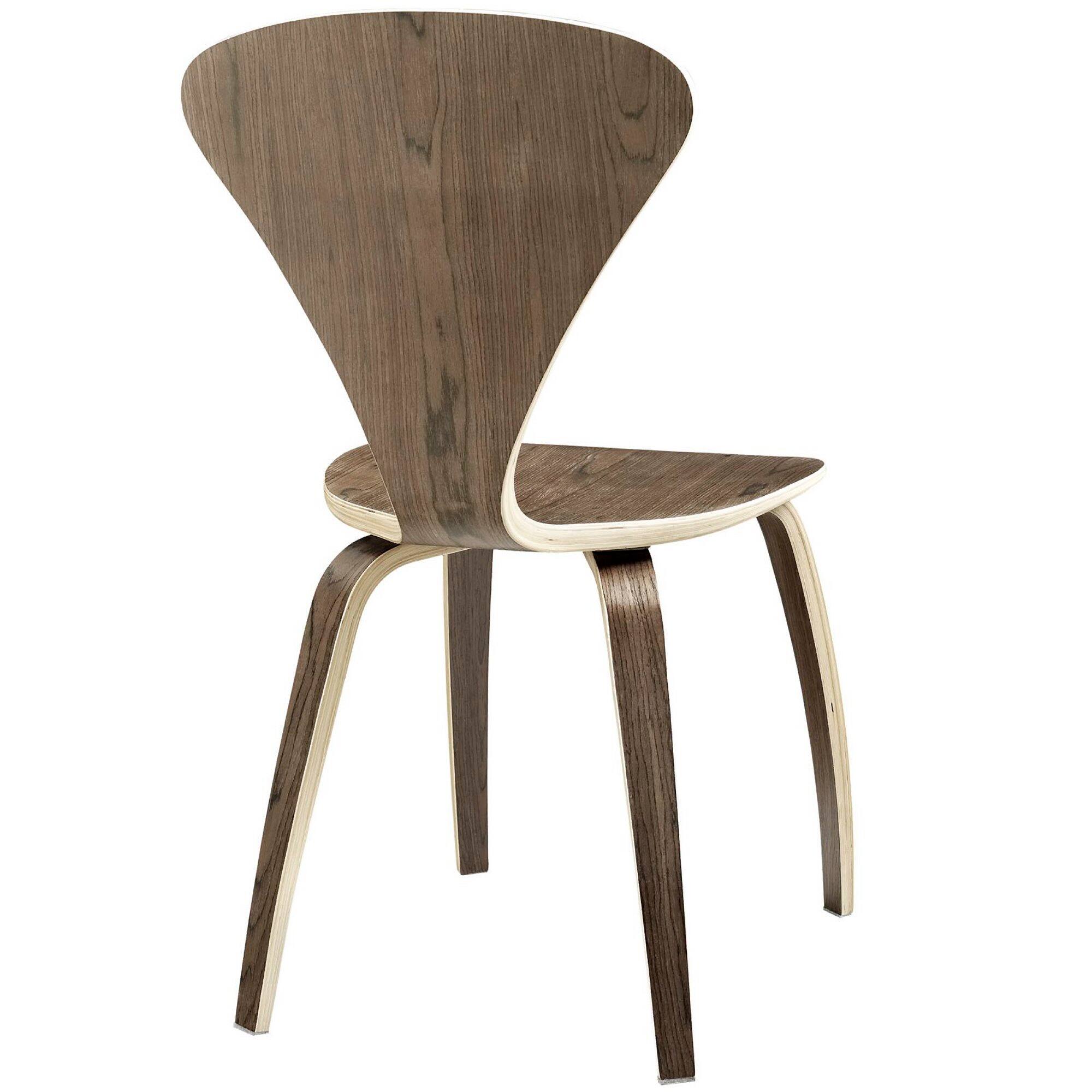 Back. Modway - Vortex Dining Side Chair by Modway - Dark Walnut.